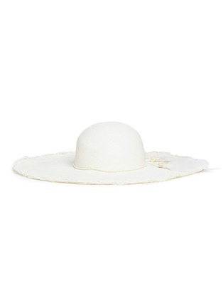 Figure View - Click To Enlarge - SENSI STUDIO - 'Lady Ibiza' Braided rope feather panama straw hat