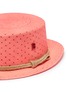 Detail View - Click To Enlarge - MY BOB - Polka dot perforated straw boater hat