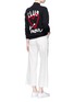 Figure View - Click To Enlarge - ÊTRE CÉCILE - 'Club Amour' flocked heart bomber jacket