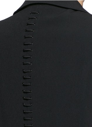 Detail View - Click To Enlarge - ALEXANDER WANG - Lace-up back tailored long vest