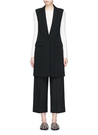 Main View - Click To Enlarge - ALEXANDER WANG - Lace-up back tailored long vest
