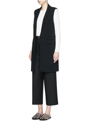 Figure View - Click To Enlarge - ALEXANDER WANG - Lace-up back tailored long vest