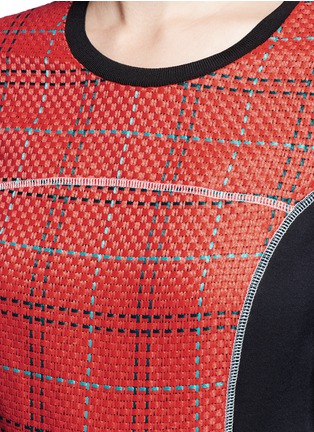 Detail View - Click To Enlarge - 3.1 PHILLIP LIM - Surf plaid lace-up back top