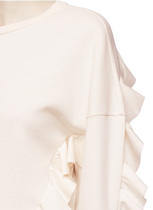 Detail View - Click To Enlarge - STELLA MCCARTNEY - Ruffle trim cotton blend sweatshirt