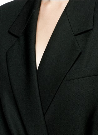 Detail View - Click To Enlarge - ACNE STUDIOS - 'Lorin Struct' tie waist long coat