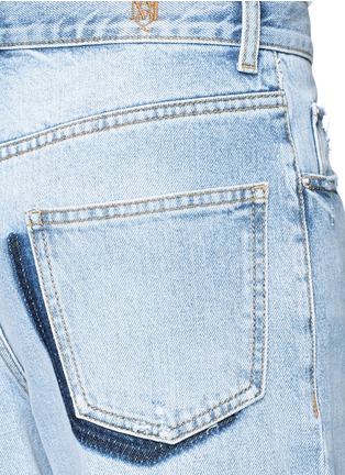 Detail View - Click To Enlarge - ALEXANDER MCQUEEN - Pocket fade distressed boyfriend jeans