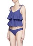 Figure View - Click To Enlarge - LISA MARIE FERNANDEZ - 'Imaan' tiered ruffle crepe bikini set