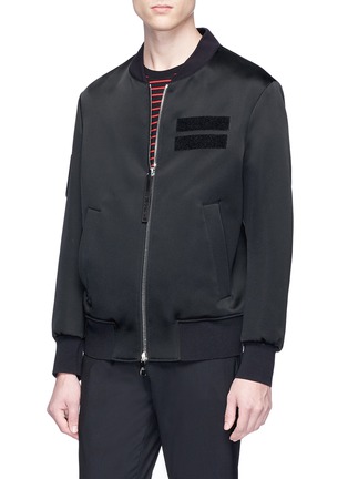 Detail View - Click To Enlarge - NEIL BARRETT - Two-in-one bomber jacket and sleeveless vest
