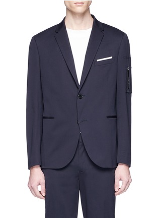 Main View - Click To Enlarge - NEIL BARRETT - Sleeve zip pocket blazer