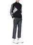 Figure View - Click To Enlarge - NEIL BARRETT - 'Modernist' panel neoprene sweatshirt
