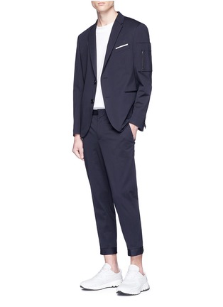 Figure View - Click To Enlarge - NEIL BARRETT - Zip cuff cropped pants
