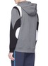 Back View - Click To Enlarge - NEIL BARRETT - 'New Modernist' panel neoprene zip hoodie