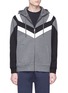 Main View - Click To Enlarge - NEIL BARRETT - 'New Modernist' panel neoprene zip hoodie