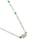Detail View - Click To Enlarge - SAMUEL KUNG - Diamond jadeite 18k white gold bow pendant necklace
