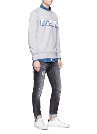 Figure View - Click To Enlarge - DENHAM - 'Afterglow' embroidered sweatshirt