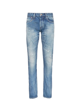 Main View - Click To Enlarge - DENHAM - 'Razor' ripped selvedge jeans