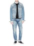 Figure View - Click To Enlarge - DENHAM - 'Razor' ripped selvedge jeans
