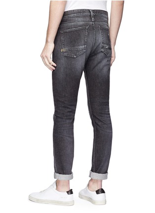 Back View - Click To Enlarge - DENHAM - 'Bolt' paint splattered skinny jeans