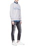 Figure View - Click To Enlarge - DENHAM - 'Bolt' paint splattered skinny jeans
