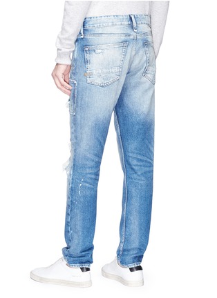 Back View - Click To Enlarge - DENHAM - 'Razor' ripped stonewash jeans
