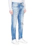 Front View - Click To Enlarge - DENHAM - 'Razor' ripped stonewash jeans