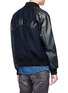 Back View - Click To Enlarge - DENHAM - Logo patch leather jacket
