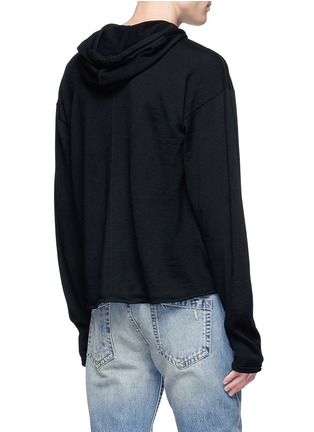 Back View - Click To Enlarge - HELMUT LANG - Wool knit hoodie