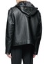 Back View - Click To Enlarge - HELMUT LANG - Detachable vest cow leather jacket
