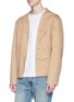 Detail View - Click To Enlarge - HELMUT LANG - Detachable vest cotton canvas jacket