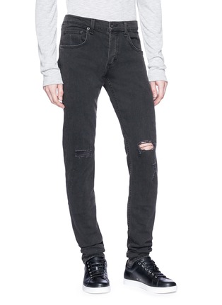 Front View - Click To Enlarge - RAG & BONE - 'Fit 1' distressed extra slim jeans