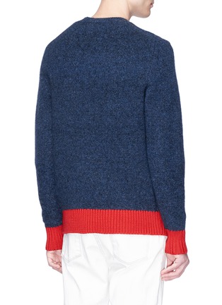 Back View - Click To Enlarge - RAG & BONE - 'Charles' colourblock Merino wool blend sweater