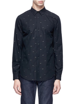 Main View - Click To Enlarge - THEORY - 'LEV D' embroidered shirt