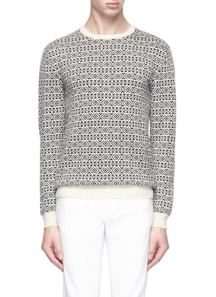 Main View - Click To Enlarge - THEORY - 'Degars C' Fair Isle jacquard cashmere sweater