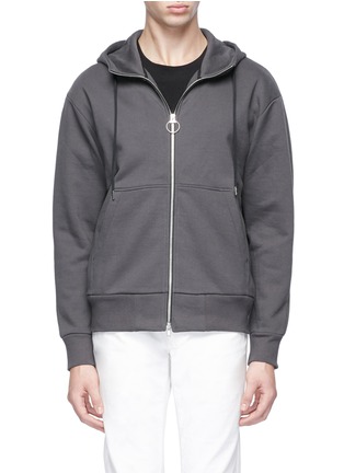 Main View - Click To Enlarge - THEORY - Fleece-lined zip hoodie