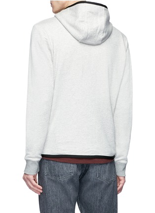 Back View - Click To Enlarge - JAMES PERSE - Contrast piping zip hoodie