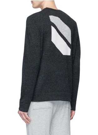 Back View - Click To Enlarge - JAMES PERSE - Geometric intarsia cashmere sweater