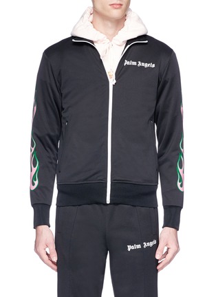 Main View - Click To Enlarge - PALM ANGELS - Flame print track jacket
