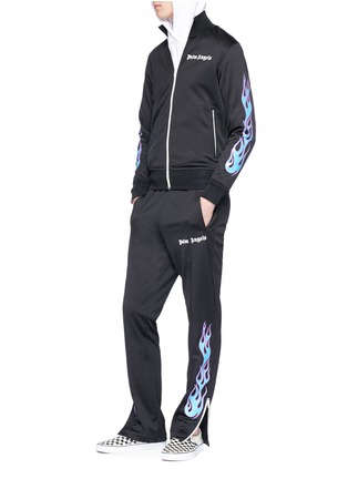 Figure View - Click To Enlarge - PALM ANGELS - Flame print track jacket