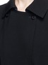Detail View - Click To Enlarge - BYT - Colourblock belted cutout back suiting coat