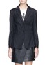 Main View - Click To Enlarge - BYT - Cutout back pinstripe blazer