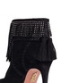 Detail View - Click To Enlarge - AQUAZZURA - 'Tina Studs' suede fringe ankle boots