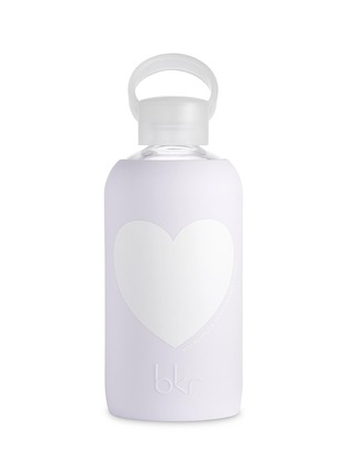 Main View - Click To Enlarge - BKR - Lala Text Heart 500ml Glass Bottle with Silicone Sleeve