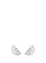 Main View - Click To Enlarge - LC COLLECTION JEWELLERY - Diamond 18k white gold fan earrings