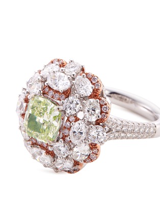 Detail View - Click To Enlarge - LC COLLECTION JEWELLERY - Diamond cluster 18k white gold ring