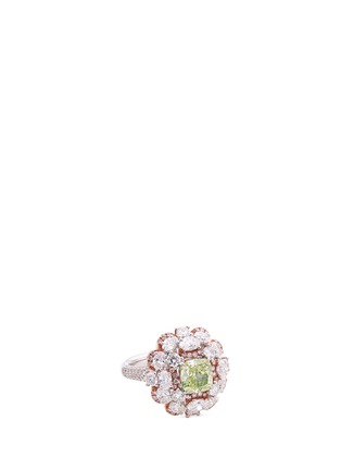Main View - Click To Enlarge - LC COLLECTION JEWELLERY - Diamond cluster 18k white gold ring