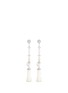 Main View - Click To Enlarge - LC COLLECTION JEWELLERY - Diamond opal 18k white gold pearl tassel drop earrings