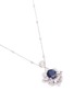 Detail View - Click To Enlarge - LC COLLECTION JEWELLERY - Diamond sapphire 18k white gold abstract star pendant necklace