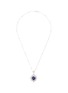 LC COLLECTION JEWELLERY - Diamond sapphire 18k white gold abstract star pendant necklace