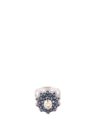 Main View - Click To Enlarge - LC COLLECTION JEWELLERY - Diamond alexandrite floral ring