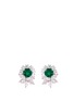 Main View - Click To Enlarge - LC COLLECTION JEWELLERY - Diamond emerald floral stud earrings